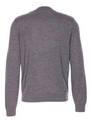 DIESEL: Strickpullover mit Rundhalsausschnitt - Rundhalspullover - Grau