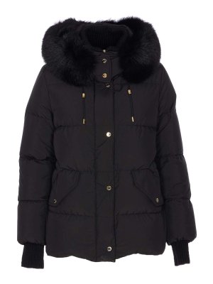 MOORER: casual jackets - Black Attica Down Jacket
