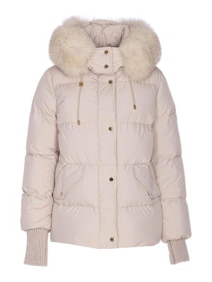 MOORER: casual jackets - Ivory Attica Down Jacket