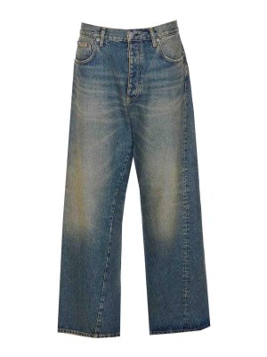 SUNFLOWER: bootcut jeans - Dirty Blue Wide Twist Jeans