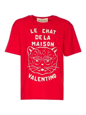 Off-White Cut Here T-shirt in red - Red | OMAA027F20FAB0092501