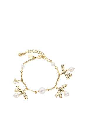 JIMMY CHOO: Bracelets & Bangles - Multi Charm Ribbon Bracelet