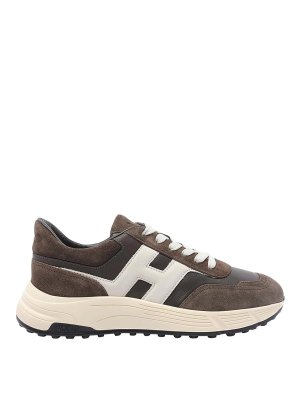HOGAN: Chaussures de sport - Baskets - Marron
