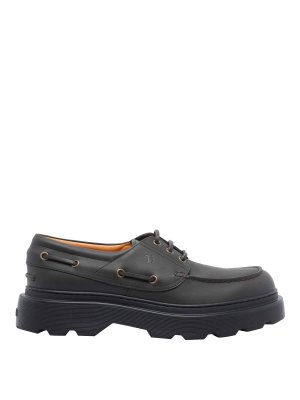 TOD'S: Loafers & Slippers - Black Leather Loafers