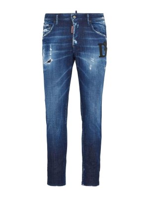 DSQUARED2: Jeans évasés - Jean Bootcut - Bleu