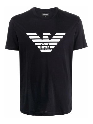 EMPORIO ARMANI: T-shirts - T-Shirt - Blau