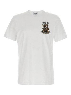MOSCHINO: T-shirts - T-Shirt - Weiß