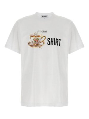 MOSCHINO: T-shirts - T-Shirt - Weiß