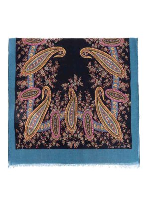 スカーフ ELISABETTA FRANCHI Woman Scarf Blue SC03F DC8 ELISABETTA FRANCHI Woman Scarf Blue SC03F DC8 スカーフ
