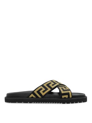 VERSACE: Sandalias - Sandalias - Negro