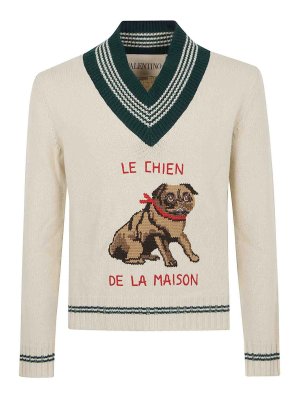 VALENTINO GARAVANI: Col bateau - Pull Col Bateau - Crème