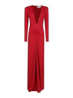 VICTORIA BECKHAM: evening dresses - Long Sleeve Deep V