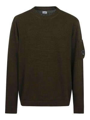 C.P. COMPANY: Pull col rond - Pull Col Rond - Vert