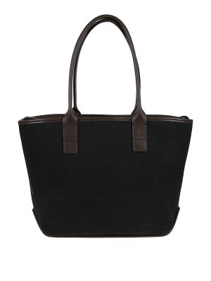 【関税&送料込】Hogan Bags Black Hogan Script Shopping Bag Medium BLACK for Woman