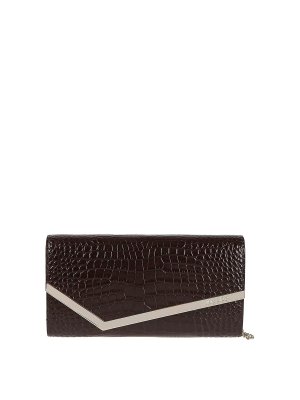 JIMMY CHOO: Clutches - Clutch - Braun