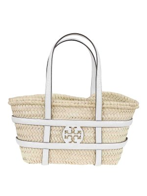 TORY BURCH: cross body bags - Ella Straw Small Basket