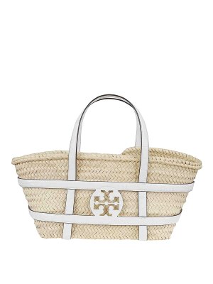 TORY BURCH: cross body bags - Ella Straw Basket