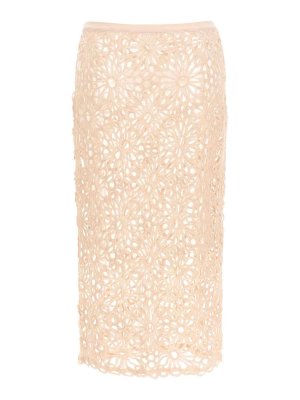 Norma Kamali: gonne al ginocchio  e longuette - Gonna all'uncinetto