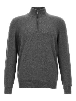 BRUNELLO CUCINELLI: cardigans - Half-Zip Sweater