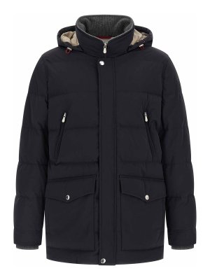 BRUNELLO CUCINELLI: ダウン・ハイテクジャケット - ダウンジャケット - ブルー