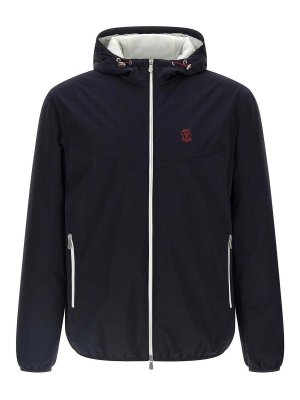 ブルゾン Brunello Cucinelli Brunello Cucinelli Technical Fabric Windb pf25-brunello-cucinelli-navy-
