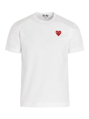 Comme des Garçons Play: T-shirts - T-Shirt - Weiß