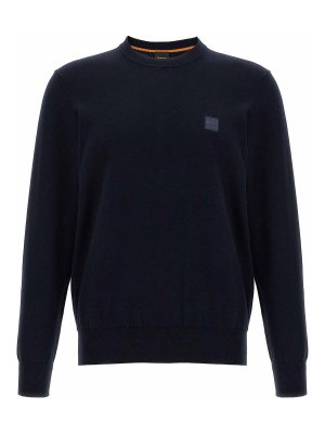 Hugo Boss: Suéteres con cuello pico - Suéter Cuello Redondo - Azul