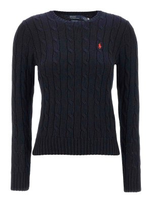 POLO RALPH LAUREN: Strickpullover mit Rundhalsausschnitt - Rundhalspullover - Blau