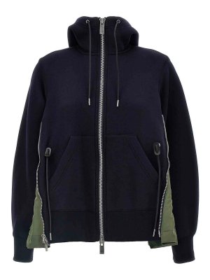 Sacai: Felpe e maglie - Felpa con cappuccio di spugna