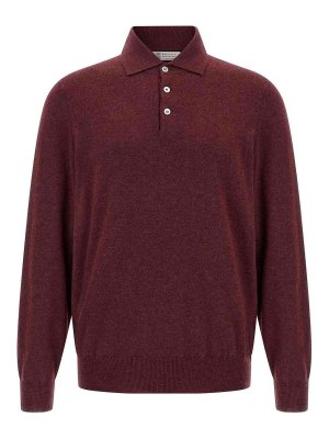 BRUNELLO CUCINELLI: Polos  - Polo - Rouge Brun