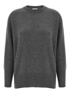 BRUNELLO CUCINELLI: Strickpullover mit Rundhalsausschnitt - Rundhalspullover - Grau