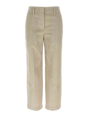 BRUNELLO CUCINELLI: casual trousers - Monile Velvet Pants