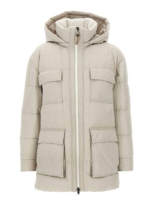 BRUNELLO CUCINELLI: padded jackets - Knitted Neck Down Jacket