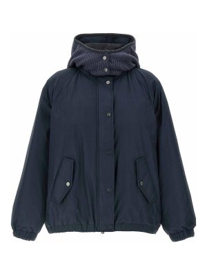 BRUNELLO CUCINELLI: padded jackets - Knitted Hooded Down Jacket