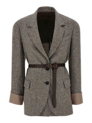 BRUNELLO CUCINELLI: blazers - Belt Blazer