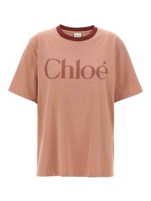 CHLOE': t-shirts - Logo Print T-Shirt