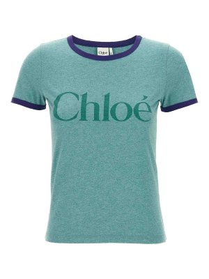 CHLOE': t-shirts - Logo Print T-Shirt