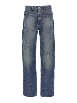 MM6 MAISON MARGIELA: bootcut jeans - Asymmetric Stitching Jeans