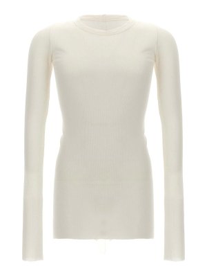 RICK OWENS: t-shirts - Rib Ls T T-Shirt