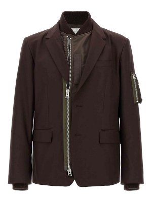 Sacai: bombers - Bomber Insert Blazer