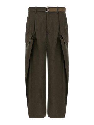 Sacai: casual trousers - Rip Stop Pants