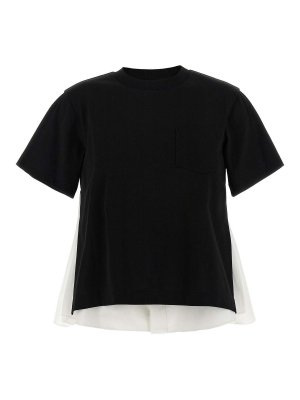 Sacai: t-shirts - Double Layer T-Shirt