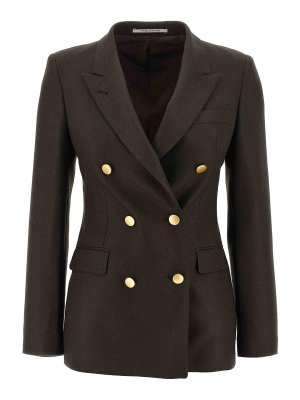 The Attico Maxi Shoulder Strap Blazer - Brown | 251WCG00084064