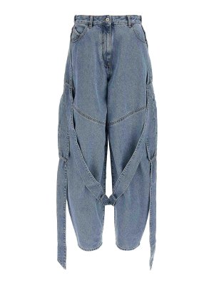 The Attico: ブーツカットジーンズ - ブーツカットジーンズ - ライトブルー