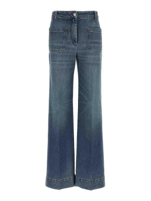 VICTORIA BECKHAM: Jeans évasés - Jean Bootcut - Bleu Clair