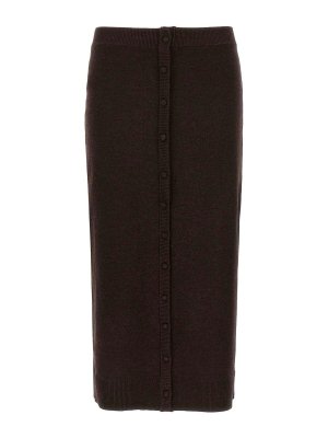 VICTORIA BECKHAM: gonne al ginocchio  e longuette - Bottoni Midi Skirt