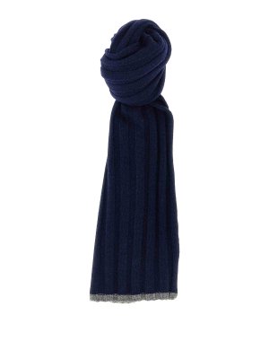 BRUNELLO CUCINELLI: scarves - Ribbed Cashmere Scarf