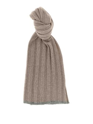 BRUNELLO CUCINELLI: scarves - Ribbed Cashmere Scarf