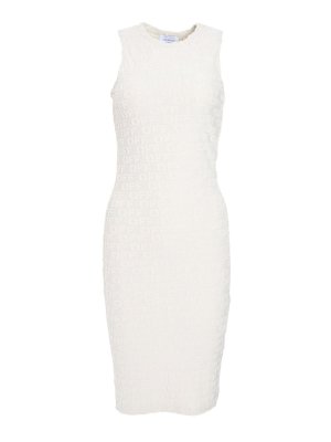 OFF-WHITE: ニーレングスドレス - 膝丈ドレス - 白