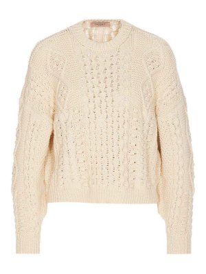 TWINSET: maglia collo a barchetta - Pullover